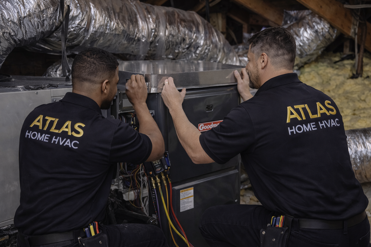 HVAC installation crew Los Angeles - Atlas Home HVAC new system install